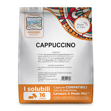 Capsule compatibili Lavazza a modo mio cappuccino Toda Gattopardo confezione 16 pezzi