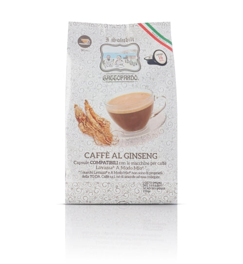 Capsule compatibili Lavazza a modo mio ginseng Toda Gattopardo confezione 16 pezzi